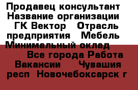 Продавец-консультант › Название организации ­ ГК Вектор › Отрасль предприятия ­ Мебель › Минимальный оклад ­ 15 000 - Все города Работа » Вакансии   . Чувашия респ.,Новочебоксарск г.